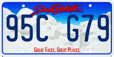 SD license plate 95CG79