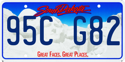 SD license plate 95CG82