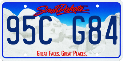 SD license plate 95CG84