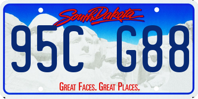 SD license plate 95CG88
