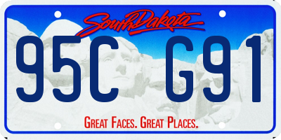 SD license plate 95CG91