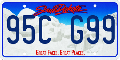 SD license plate 95CG99