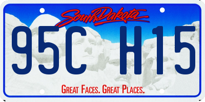 SD license plate 95CH15