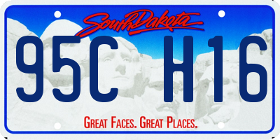 SD license plate 95CH16