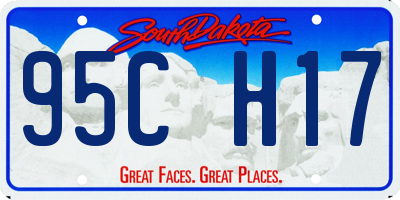 SD license plate 95CH17