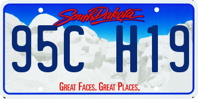 SD license plate 95CH19
