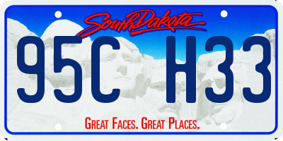 SD license plate 95CH33