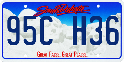 SD license plate 95CH36