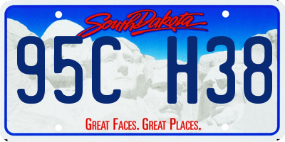 SD license plate 95CH38