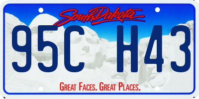 SD license plate 95CH43