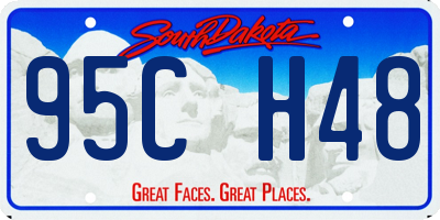 SD license plate 95CH48