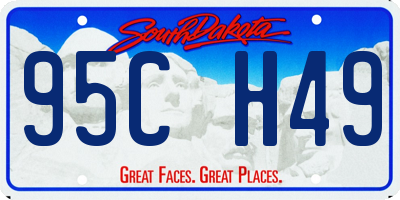 SD license plate 95CH49