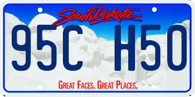 SD license plate 95CH50