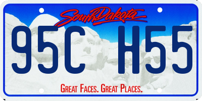 SD license plate 95CH55