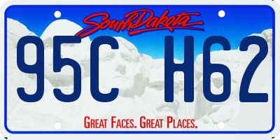 SD license plate 95CH62