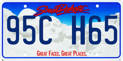 SD license plate 95CH65