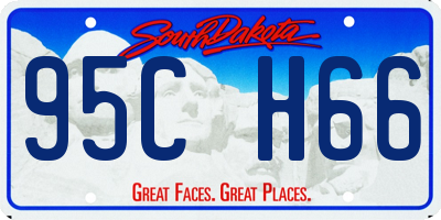 SD license plate 95CH66