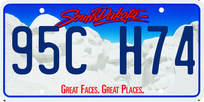 SD license plate 95CH74
