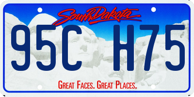 SD license plate 95CH75