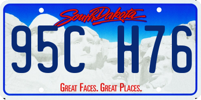 SD license plate 95CH76