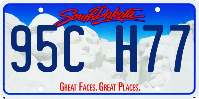 SD license plate 95CH77