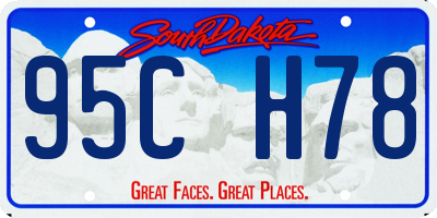 SD license plate 95CH78