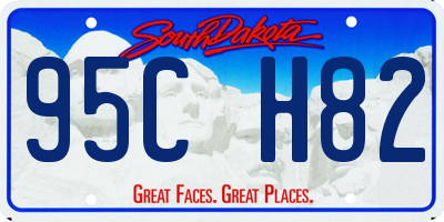SD license plate 95CH82