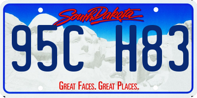 SD license plate 95CH83