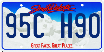 SD license plate 95CH90