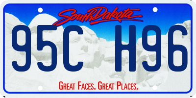 SD license plate 95CH96