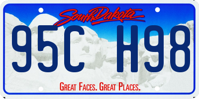 SD license plate 95CH98
