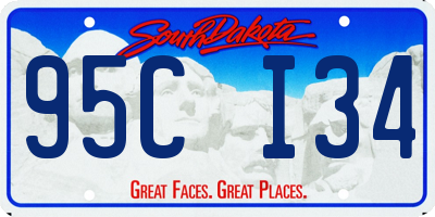 SD license plate 95CI34