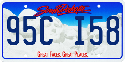 SD license plate 95CI58