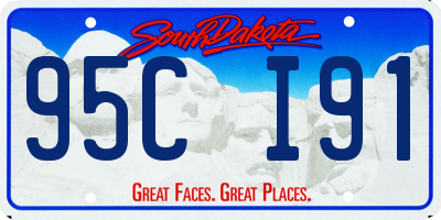 SD license plate 95CI91