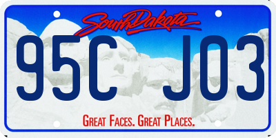 SD license plate 95CJ03