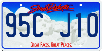 SD license plate 95CJ10