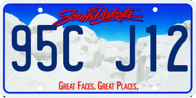 SD license plate 95CJ12