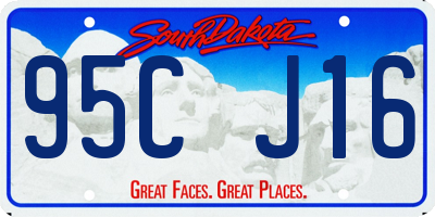 SD license plate 95CJ16