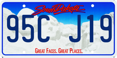 SD license plate 95CJ19