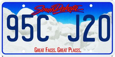SD license plate 95CJ20