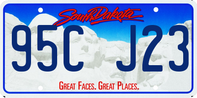 SD license plate 95CJ23