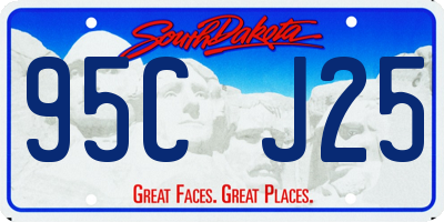 SD license plate 95CJ25