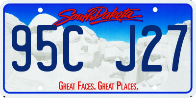 SD license plate 95CJ27