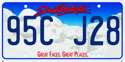 SD license plate 95CJ28