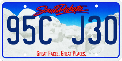 SD license plate 95CJ30