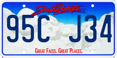 SD license plate 95CJ34