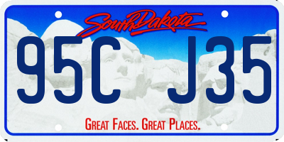 SD license plate 95CJ35