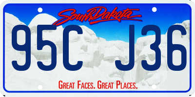 SD license plate 95CJ36