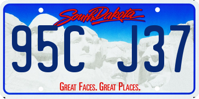 SD license plate 95CJ37
