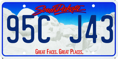 SD license plate 95CJ43